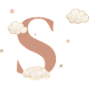 Lettre s nuages étoiles