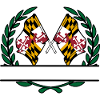 Drapeaux USA Maryland laurier couronne bannière