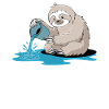 Aquarius-Zodiac Sloth Unique Natural
