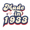 Made in 1933 Retro