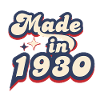 Made in 1930 Retro