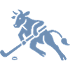 Kuh Bulle Eishockeyspieler Silhouette