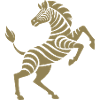 Zebra Hufe hoch Kunststück Silhouette