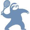 Sloth Silhouette Tennis Serve