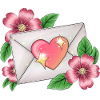 Enveloppe avec des fleurs