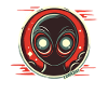 Mysterious alien with shining eyes