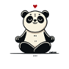 Zen Yoga Panda of Love