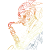 Saxophonist Retro