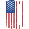 Rider Us Flag Cross Country