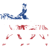 Rider Us Flag Cross Country