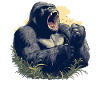 Berggorillas Berggorilla