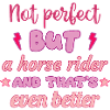 Pas parfait, mais cavalier, équitation