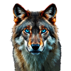 The Sapphire Gaze: Intense Portrait of a Wolf