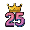 25 Zahl Krone