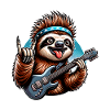 Faultier Rock and Roll Gitarrist