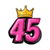 45 Zahl Krone