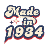 Made in 1934 retro
