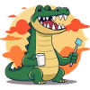 Krokodil Zahn Hygiene