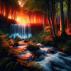 Wasserfall im Wald