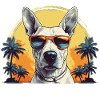 Bull terrier d’humeur festive