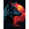 Midnight Guardian Dark Wolf Art