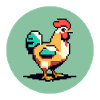 8-Bit Chicken Star (Pixel Art)