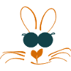 Cooler Osterhase mit Sonnenbrille