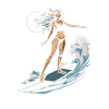 Graphique de surfeuse
