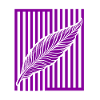 Feather on vertical bar