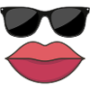 Sunglasses and big lips