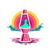 Lava -lampe Retro Ästhetische Psychedelische