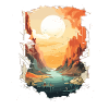 Impressive landscape art in powerful