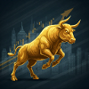Golden trading bull