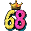 68 Zahl Krone