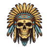 Apache Indian Chief Skull