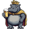 Hippopotamus Beer Funny