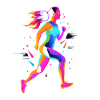 Läufermädchen Retrowave