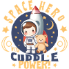 Astronaut with teddy bear