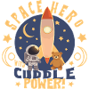 Astronaut with teddy bear