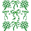 Karierte Kleeschleife St. Patrick's Day