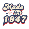 Made in 1947 Retro