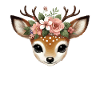 Deer, Reindeer, Carnival, Flowers