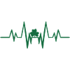 Heartbeat with shamrock