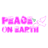Peace on Earth with Bird pink