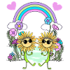 Regenbogen Hippie Sonnenblumen Kinder