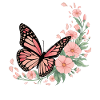 Butterfly with flowers