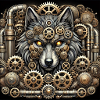 Mecha Wolf Steampunk Guardian