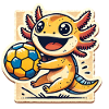 Axolotl playing handball
