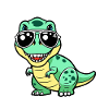 Dino with glasses - Cool