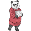 Panda Secretary Paper Stack Office